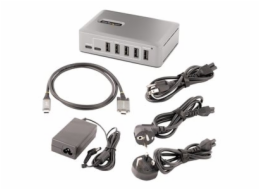 StarTech.com 10-Port USB-C Hub, 8x USB-A + 2x USB-C, Self-Powered w/ 65W Power Supply, USB 3.1 10Gbps Hub w/ BC1.2 Charging, Desktop/Laptop USB Hub with 3ft Locking USB-IF Certified Cable - USB Expans