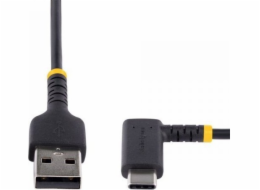 StarTech.com 6ft (2m) USB A to C Charging Cable Right Angle, Heavy Duty Fast Charge USB-C Cable, USB 2.0 A to Type-C, Durable and Rugged Aramid Fiber, 3A, S20/iPad/Pixel - High Quality USB Charging Co