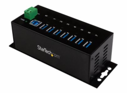 StarTech.com 7-Port USB 3.0 Hub - Metal Industrial USB-A Hub with ESD Protection & 350W Surge Protection - Din Rail, Wall or Desk Mountable - TAA Compliant USB Expander Hub (ST7300USBME) - Rozbocovac 