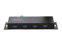 StarTech.com 4-Port Industrial USB 3.0 5Gbps Hub, Rugged USB Hub w/15kV Air/8kV Contact ESD and Surge Protection, DIN/Wall/Desk Mountable USB-A Hub, USB Expansion Hub with Locking Ports - Metal Constr