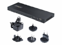 StarTech.com 4-Port HDMI Splitter, 4K 60Hz HDMI 2.0 Video, 1 In 4 Out HDMI Splitter, 4K HDMI Splitter w/Built-in Scaler, 3.5mm/Optical Audio Port, Durable Metal Housing, HDR/HDCP - 1x4 HDMI Display/Ou
