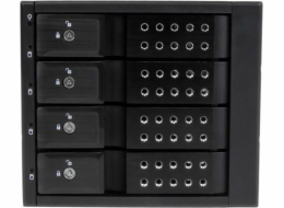 StarTech.com 4-Bay Mobile Rack Backplane - Trayless Hot Swap Mobile Rack Backplane for 3.5in SAS II/SATA III - 6 Gbps HDD (HSB4SATSASBA) - Skladovací mobilní rack - 2.5" - cerná
