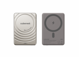 Cubenest Magnetická bezdrátová powerbanka SlimDual 5000 mAh S1B3D - zlatá
