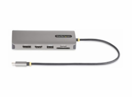 StarTech.com USB-C Triple-Monitor Multiport Adapter, HDMI/DP/Card Reader - Dokovací stanice - USB-C 3.2 Gen 1 / Thunderbolt 3 / Thunderbolt 4 - HDMI, 2 x DP - 1GbE