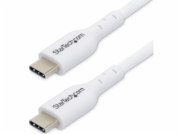 StarTech.com 3m White USB-C Charging Cable, USB C Cable, 60W 3A PD - USB kabel - 24 pin USB-C (M) do 24 pin USB-C (M) - USB 2.0 - 5 / 9 / 12 / 15 / 20 V - 3 A - 3 m - USB Power Delivery (60W), podpora
