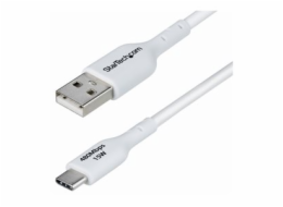 StarTech.com 2m (6.6ft) White USB-A to USB-C Charging Cable/Cord, M/M - USB kabel - USB (M) do 24 pin USB-C (M) - USB 2.0 - 3 A - 2 m - nabíjení a synchronizace, neobsahuje halogen, pasivní, USB Fast 