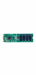 Startech 4-Port M.2 to SATA Adapter Card, M.2 PCIe 3.0 to SATA HDD/SSD Expansion Card, ASM1064 Chipset, M.2 NVMe to 4x HDD/SSD for Windows/macOS/Linux - Adaptér rozhraní - SATA - M.2 Card - zelená
