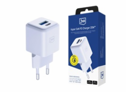 3mk síťová nabíječka Hyper GaN Charger 20W, bílá