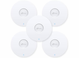 WiFi router TP-Link EAP653(5-pack) stropní AP WiFi 6, 1x GLan, 2,4 a 5 GHz, AX3000, bez PoE adaptéru, Omada SDN