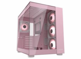 COUGAR PC skříň FV150 RGB Pink Mid tower Dual-Chamber ATX glass, 4x 120mm ARGB fans