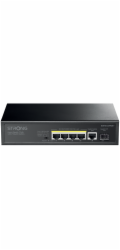 STRONG switch SW8010POE+/ 8x port Gigabit POE+/ 2x Ggabit Uplink port/ IEEE802.3af/at/ kovové šasi/ černý