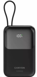 CANYON Power Bank PB-101, 10000mAh PD22.5W built-in cable, black