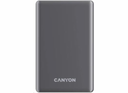CANYON Power Bank PB-510, 10000 mAh Sim Magsage wireless, 20W, Dark grey
