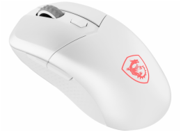 MSI herní myš VERSA 300 Wireless White/ bezdrátová/ 8.000 dpi/ 2,4GHz/ BT5.3/ USB/ RGB podsvícení/ 6 tlačítek/ bílá