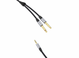 Audio kabel mini jack 3,5 mm na 2x jack 6,35 mm samec Vention BARHL 10 m
