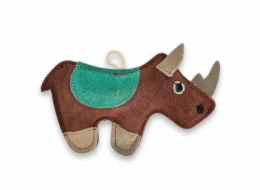PafDog® Nosorožec Rudy z kůže a juty hnědý 19cm