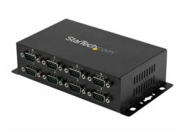 StarTech.com 8 Port USB to Serial RS232 Adapter - Wall Mount - Din Rail - COM Port Retention - FTDI USB to DB9 RS232 Hub (ICUSB2328I) - Sériový adaptér - USB 2.0 - RS-232 x 8 - cerná