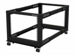 StarTech.com 8U 19" Open Frame Server Rack, 4 Post Adjustable Depth 23-41" Mobile, Free Standing Rolling Network/Computer Equipment Data Rack, Dell PowerEdge, HP ProLiant ThinkServer - Adjustable Serv