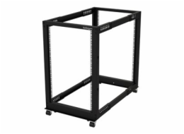 StarTech.com 18U 19" Open Frame Server Rack, 4 Post Adjustable Depth 22-40" Mobile, Free Standing Rolling Network/Computer Equipment Data Rack, Dell PowerEdge, HP ProLiant ThinkServer - Adjustable Ser