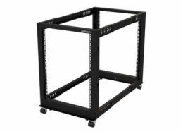 StarTech.com 15U 19" Open Frame Server Rack, 4 Post Adjustable Depth 22-40" Mobile, Free Standing Rolling Network/Computer Equipment Data Rack, Dell PowerEdge, HP ProLiant ThinkServer - Adjustable Ser