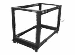 StarTech.com 12U 19" Open Frame Server Rack, 4 Post Adjustable Depth 23-41" Mobile, Free Standing Rolling Network/Computer Equipment Data Rack, Dell PowerEdge, HP ProLiant ThinkServer - Adjustable Ser