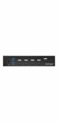 Startech 4 Port DisplayPort KVM Switch - DP KVM Switch with Audio and Built-in USB 3.0 Hub for Peripherals - 4K 30Hz (SV431DPU3A2) - Přepínač KVM / USB - 4 x KVM / zvuk / USB + 3 x SuperSpeed USB - 1 