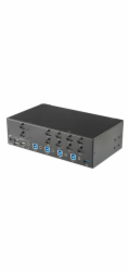 Startech StarTech.com 4-Port Dual Monitor HDMI KVM Switch with Audio & USB 3.0 hub - 4K 30Hz - 4 PC Mac Computer KVM Switch Box for HDMI Display (SV431DHD4KU) - Přepínač KVM / audio / USB - 4 x KVM / 