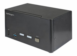 StarTech.com 2 Port Triple Monitor DisplayPort KVM Switch, 4K 60Hz UHD HDR, Desktop 4K DP 1.2 KVM with 2 Port USB 3.0 Hub (5Gbps) & 4x USB 2.0 HID Ports, Audio, Hotkey Switching, TAA - Keyboard/Video/