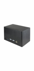Startech 2 Port Quad Monitor DisplayPort KVM Switch, 4K 60Hz UHD HDR, Desktop 4K DP 1.2 KVM with 2 Port USB 3.0 Hub (5Gbps) & 4x USB 2.0 HID Ports, Audio, Hotkey Switching, TAA - Keyboard/Video/Mouse 