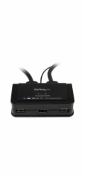 Startech 2 Port USB HDMI Cable KVM Switch with Audio and Remote Switch - USB Powered KVM with HDMI - Dual Port HDMI KVM Switch (SV211HDUA) - Přepínač KVM / audio - 2 x KVM / zvuk - 1 místní uživatel -