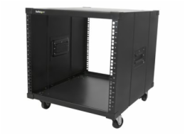 StarTech.com 9U Open Frame Rack with Wheels - 4 Post 23" Deep Portable Open Frame Cabinet for 19" Network, Data & Server Equipment - 220 lbs capacity (RK960CP) - Rozvadec stojanový - cerná - 9U - 23"