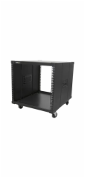 Startech 9U Open Frame Rack with Wheels - 4 Post 23" Deep Portable Open Frame Cabinet for 19" Network, Data & Server Equipment - 220 lbs capacity (RK960CP) - Rozvaděč stojanový - černá - 9U - 23"