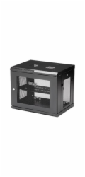 Startech 2 Post 9U 19" Wall Mount Network Cabinet, Adjustable Depth 6-15" Locking IT Switch Depth Enclosure, Vented Computer/Electronics Equipment Data Rack w/ Shelf + Hook & Loop Tape - 19 Inch Wall 