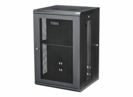 StarTech.com 18U 19" Wall Mount Network Cabinet, 16" Deep Hinged Locking IT Network Switch Depth Enclosure, Assembled Vented Computer Equipment Data Rack with Shelf & Flexible Side Panels - 18U Vented