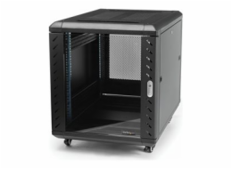 StarTech.com 15U 19" Server Rack Cabinet, 4 Post Adjustable Depth (6-32") Locking Knock Down Network/Computer Equipment Enclosure, Mobile with Glass Door & Casters, HP ProLiant ThinkServer - 15U Knock