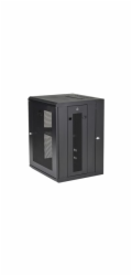 Startech 15U 19" Wall Mount Network Cabinet, 16" Deep Hinged Locking IT Network Switch Depth Enclosure, Assembled Vented Computer Equipment Data Rack with Shelf & Flexible Side Panels - 15U Vented Cab