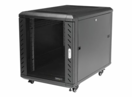 StarTech.com 12U AV Rack Cabinet - Network Rack with Glass Door - 19 inch Computer Cabinet for Server Room or Office (RK1236BKF) - Rozvaděč stojanový skříň - černá - 12U - 36"