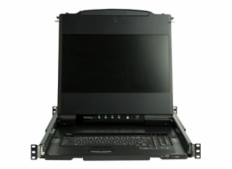StarTech.com Dual Rail Rackmount KVM Console HD 1080p, Single Port DVI/VGA KVM with 17" LCD Monitor for Server Rack, Fully Featured 1U LCD KVM Drawer with Cables, USB Support, 44230 MTBF - Single Port