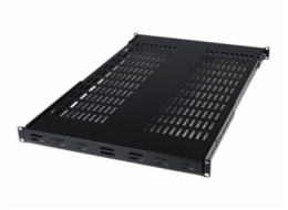 StarTech.com 1U Adjustable Vented Server Rack Mount Shelf - 175lbs - 19.5 to 38in Deep Universal Tray for 19" AV/ Network Equipment Rack (ADJSHELF) - Police skríne - cerná - 1U - 19" - pro P/N: CABSCR