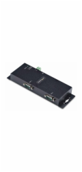 Startech 2P Serial to Ethernet Adapter, IP LAN to RS232 DB9 Converter - Kompaktní server - 2 porty - 100Mb LAN, RS-232 - montáž na stěnu/lištu DIN - kompatibilní s TAA