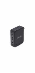 Startech 140W USB-C Wall Charger, USB-C/USB-A, PD GaN Power Adapter - Síťový adaptér - technologie GaN - 140 Watt - 5 A - napájení Power Delivery 3.1 - 4 výstupní konektory (USB, 3 x USB-C) - černá
