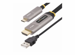 StarTech.com 50ft (15.2m) USB-C to HDMI 2.0 Active Optical Cable, 4K 60Hz - HDMI kabel - 24 pin USB-C s piny (male) do HDMI, USB (pouze napájení) s piny (male) - 15.2 m - stínený/fiber optic - cerná -