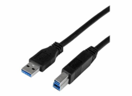 StarTech.com 1m 3 ft Certified SuperSpeed USB 3.0 A to B Cable Cord - USB 3 Cable - 1x USB 3.0 A (M), 1x USB 3.0 B (M) - 1 meter, Black (USB3CAB1M) - Kabel USB - USB Type B (M) do USB typ A (M) - USB 