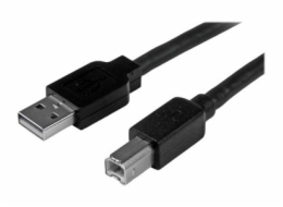 StarTech.com 15m / 50 ft Active USB 2.0 A to B Cable - Long 15 m USB Cable - 50 ft USB Printer Cable - 1x USB A (M), 1x USB B (M) - Black (USB2HAB50AC) - Kabel USB - USB typ B (M) do USB (M) - USB 2.0