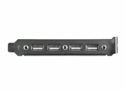 StarTech.com 4 Port USB A Female Slot Plate Adapter - USB panel - 4 pin USB Type A (F) (USBPLATE4) - Panel USB - USB (F) do 9 pinová IDC (F)