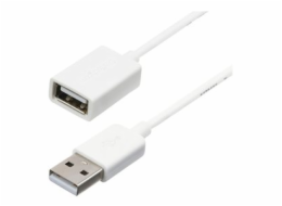 StarTech.com 1m White USB 2.0 Extension Cable Cord - A to A - USB Male to Female Cable - 1x USB A (M), 1x USB A (F) - White, 1 meter (USBEXTPAA1MW) - Prodlužovací šnura USB - USB (F) do USB (M) - USB 