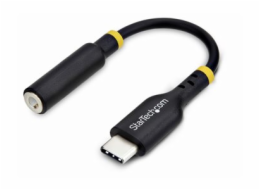 StarTech.com USB-C Audio Adapter to 3.5mm TRRS Jack, Headphone Aux Dongle - Adaptér USB-C/jack sluchátek - 24 pin USB-C s piny (male) do 4 pólový mini jack se zdírkami (female) - 12.7 cm - cerná