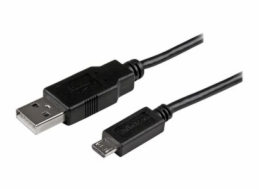 StarTech.com 15cm 6in Mobile Charge Sync USB to Slim Micro USB Cable for Phones & Tablets A to Micro B - M/M - Thin Micro USB Charge Cable (USBAUB15CMBK) - Kabel USB - Micro USB typ B (M) do USB (M) -
