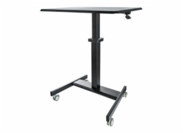 StarTech.com Mobile Standing Desk, Portable Sit Stand Ergonomic Height Adjustable Cart on Wheels, Rolling Computer/Laptop Workstation Table with Locking One-Touch Lift for Teacher/Student - Mobile Sit