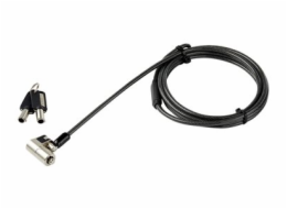 StarTech.com 6.5  (2m) 3-in-1 Universal Laptop Cable Lock, Keyed Laptop/Desktop Security Cable Lock Compatible w/ K-Slot, Nano & Wedge Slot Computer, Anti-Theft Steel Cable Lock w/ Keys - Universal Laptop Lock - Bezpecnostní kabelový zámek - 2.03 m - kom